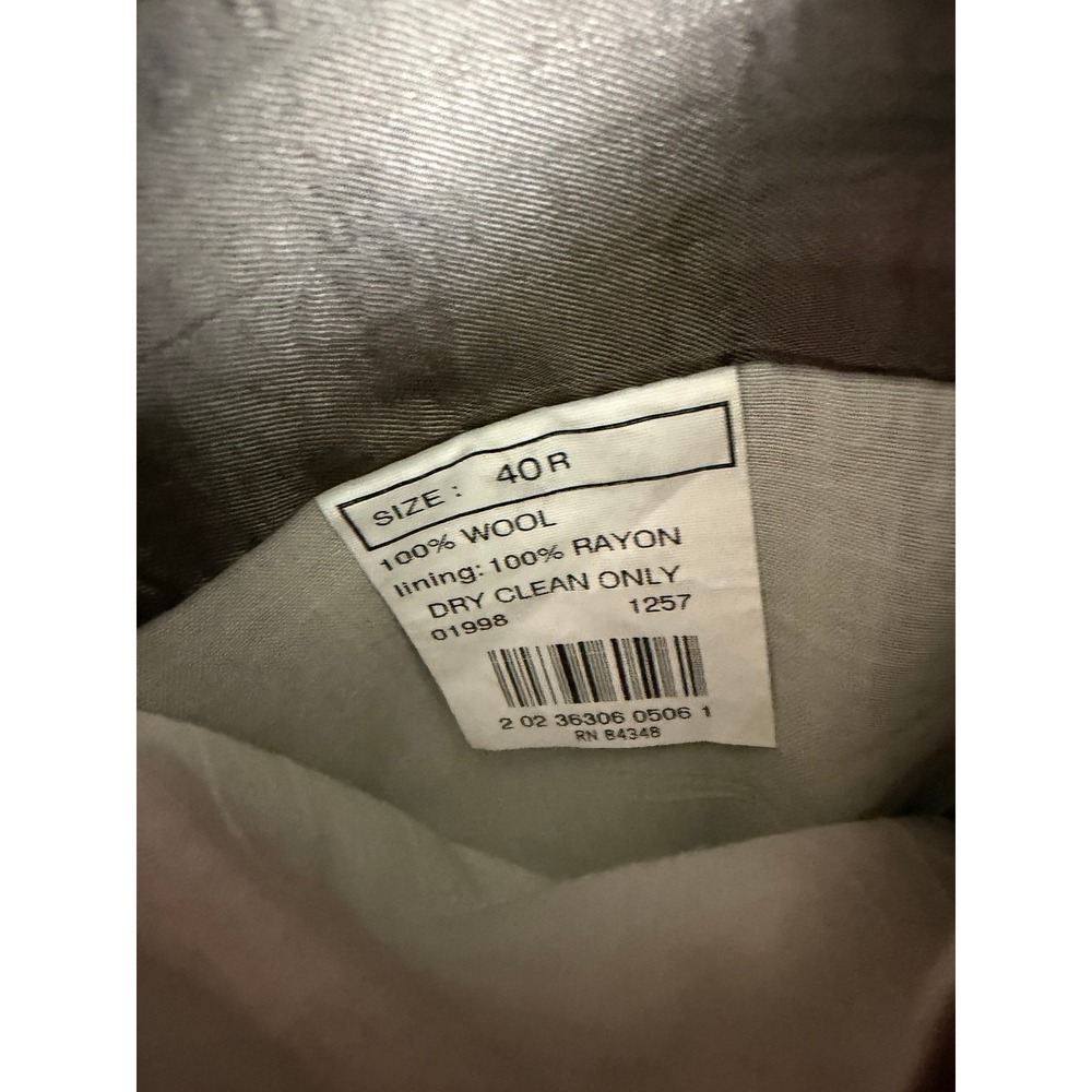 Vintage Brooks Brothers Mens 40R Wool Glen Plaid Blazer Sport Coat Tan Blue - Picture 6 of 11